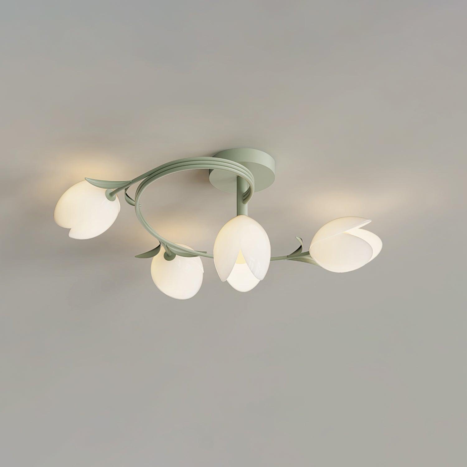 Tulip Ceiling Light Fitting Six Head